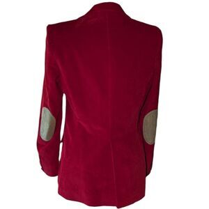 Vintage Carson Pirie Scott red corduroy jacket with tan suede patches size‎ 8